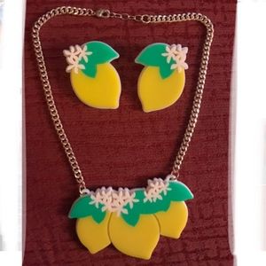 Melody Ehsani Lemon Earrings and Necklace Set